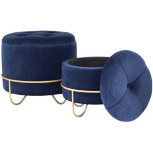 Let me see Storage Ottoman - Royal Blue Set