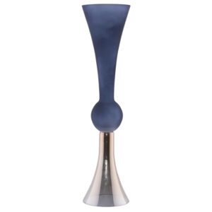 Trumpet Vase -Navy & Gold